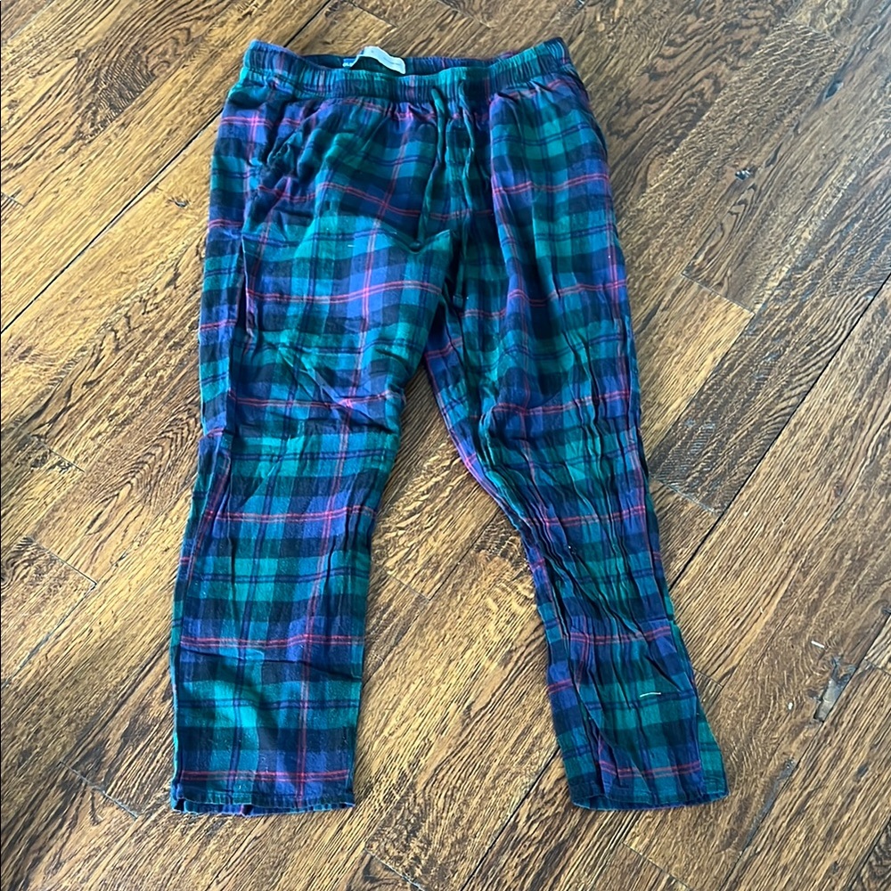 Old Navy Plaid Sweatpants - Green and Red